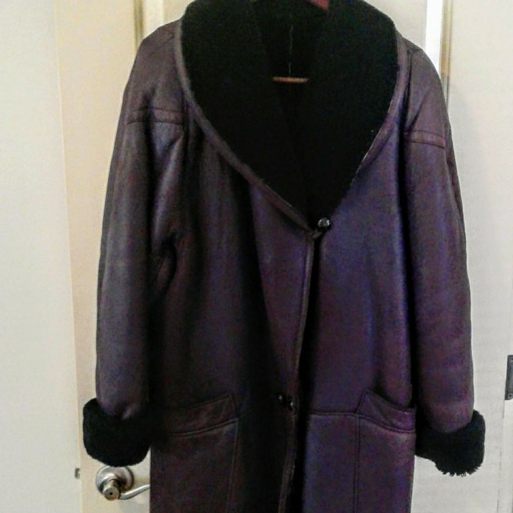 Leather Shearling Coat